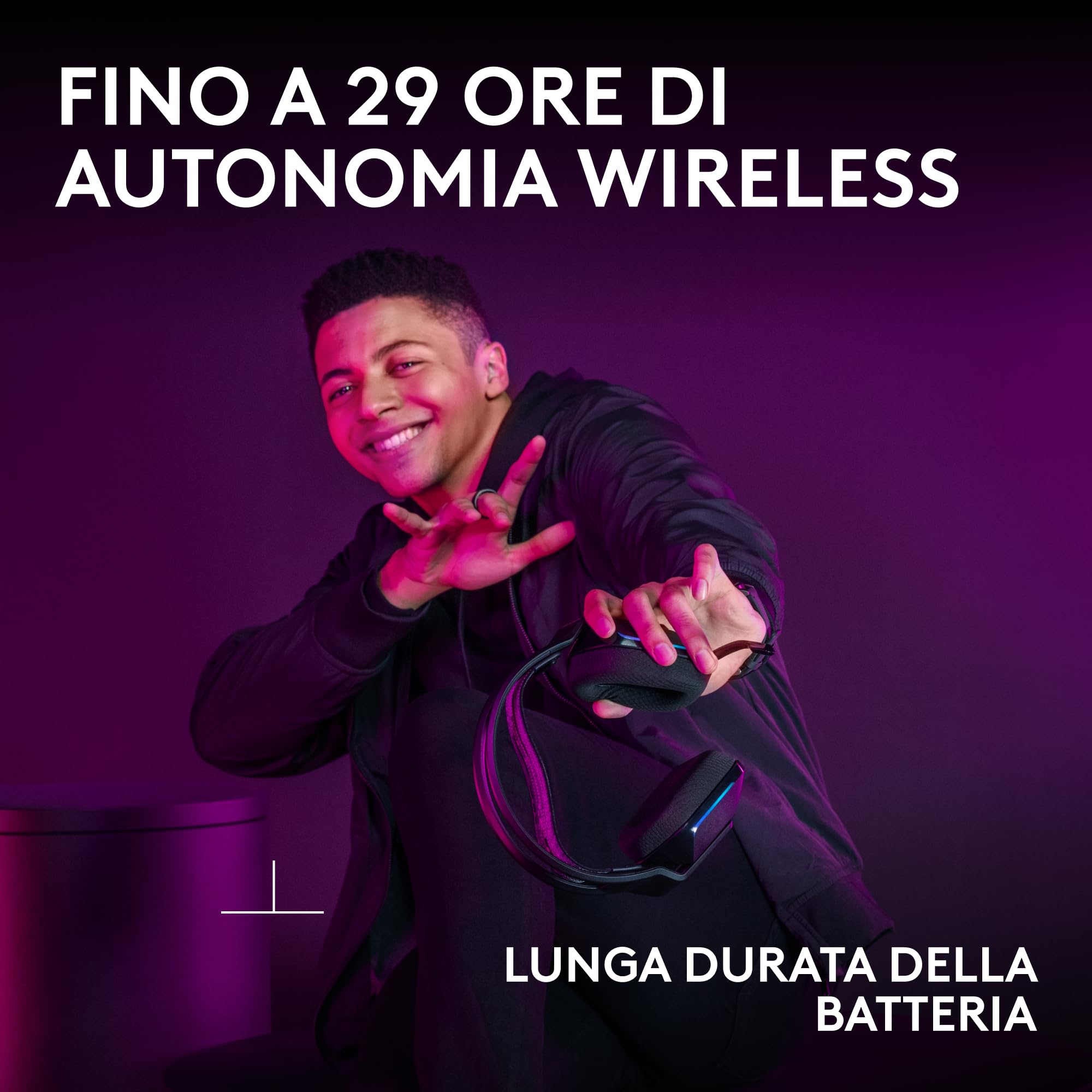 Logitech G Logitech G733 LIGHTSPEED Cuffia wireless con microfono gaming — immagine 16 di 16