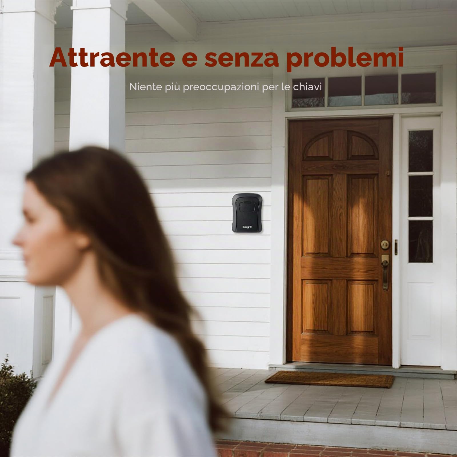 Ibergrif MA201 Cassaforte per Chiavi Montata a Parete,Cassetta di Sicurezza a Chiave Impermeabile,Cassaforte Porta Chiavi da Esterno con 4 Cifre Combinazione Codice, nero