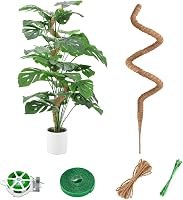 RYHX 125 cm Hajlítható Mohakaró Monstera Növényekhez - Kókuszrost Növénytámasz Kúszónövényekhez, Alumínium Maggal és Kiegészítőkkel 1