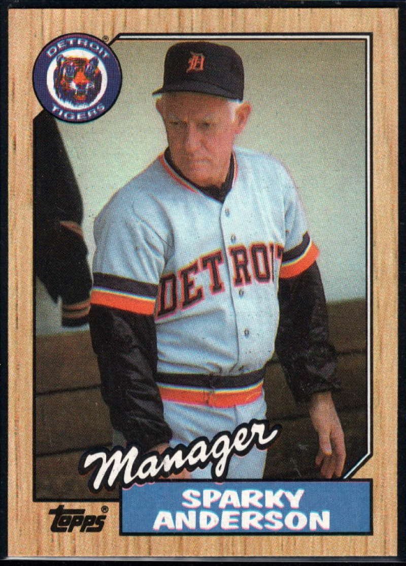 Amazon.com: 1987 Topps Baseball #218 Sparky Anderson Detroit