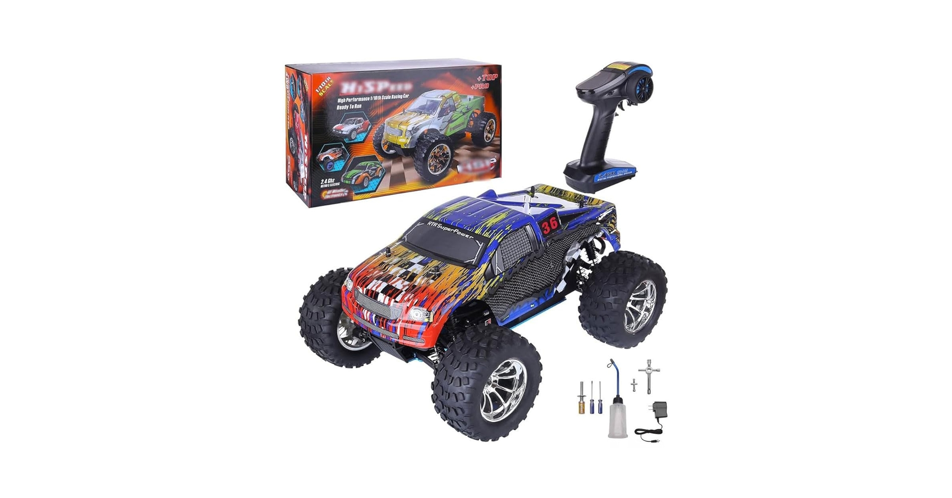 Amazon.com: BINGXMF 1/10 Nitro RC Truck 80KM/H Fast Nitro