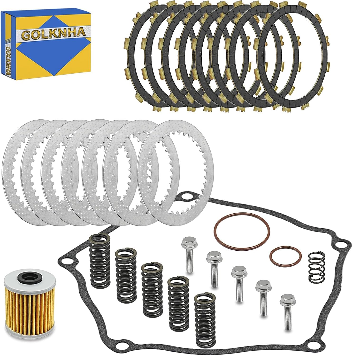Clutch Kit & Friction Steel Plates & Gasket for Kawasaki KX250F 2004-2008,Suzuki RMZ250 2004-2006,KX 250F RMZ 250 Oil Filter