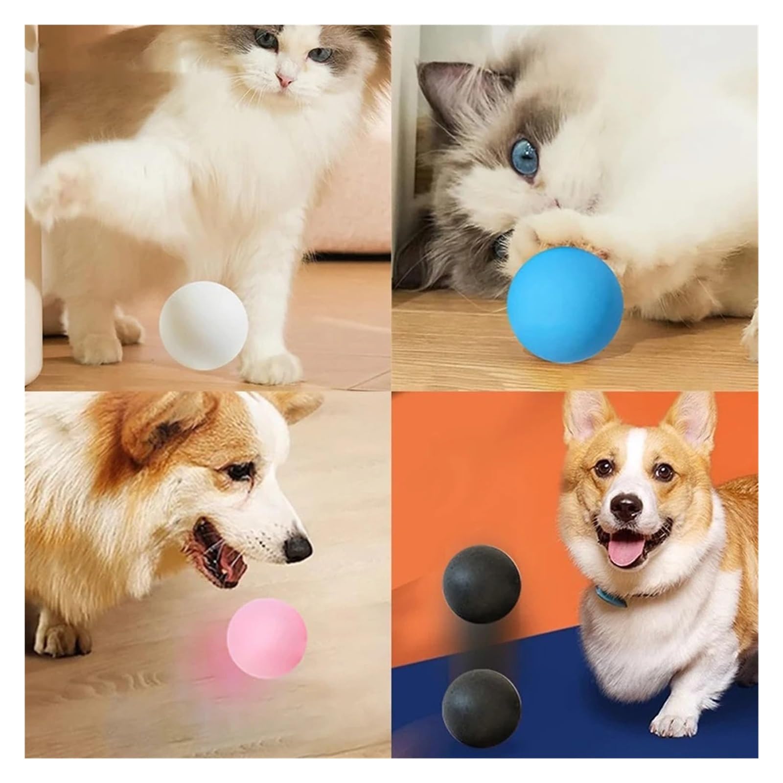 Wielobarwne piłeczki do ping-ponga, Ping Pong Balls 50 Pcs Multicolor 40mm PVC