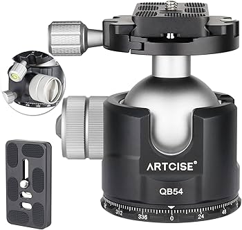 Amazon.com : Low Profile Ball Head Unique 54mm Ball 360 Panoramic