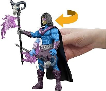 14 cm'lik Masters of the Universe® İskelet Asası ile Özel İskeletor® Aksiyon Figürü, döndür-bırak özellikli aksiyon hareketi ve aksesuar, 2026 yapımı filmden uyarlanmış süper kötü oyuncağı, JKJ00