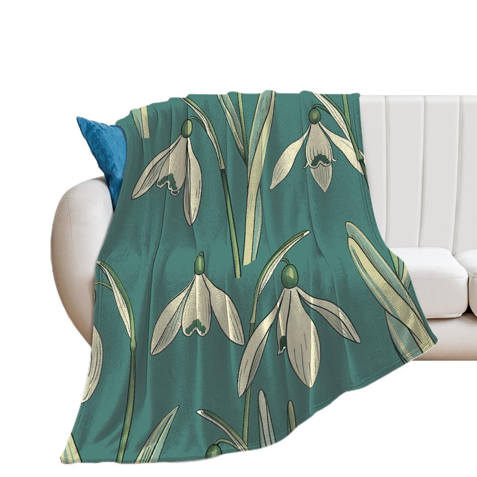 Couverture de lit en flanelle douce 127x152 cm pour hommes et femmes