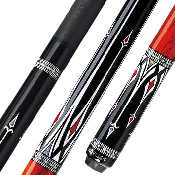 KONLLEN Carbon Fiber Pool Cue Low Deflection Shaft Abalone Inlay 58 Inch