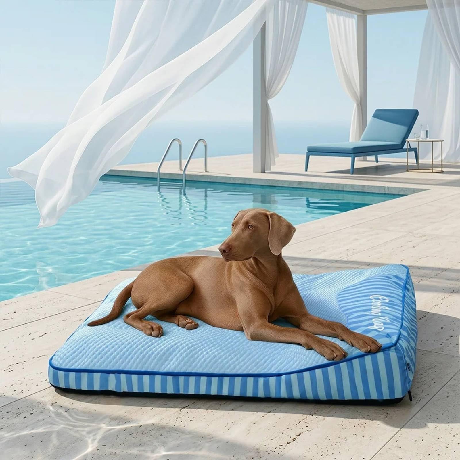Colchoneta Fresco Relleno de Espuma Cama para Perros Lavable, Gris Plata, 2XL-120x95x15 Cm