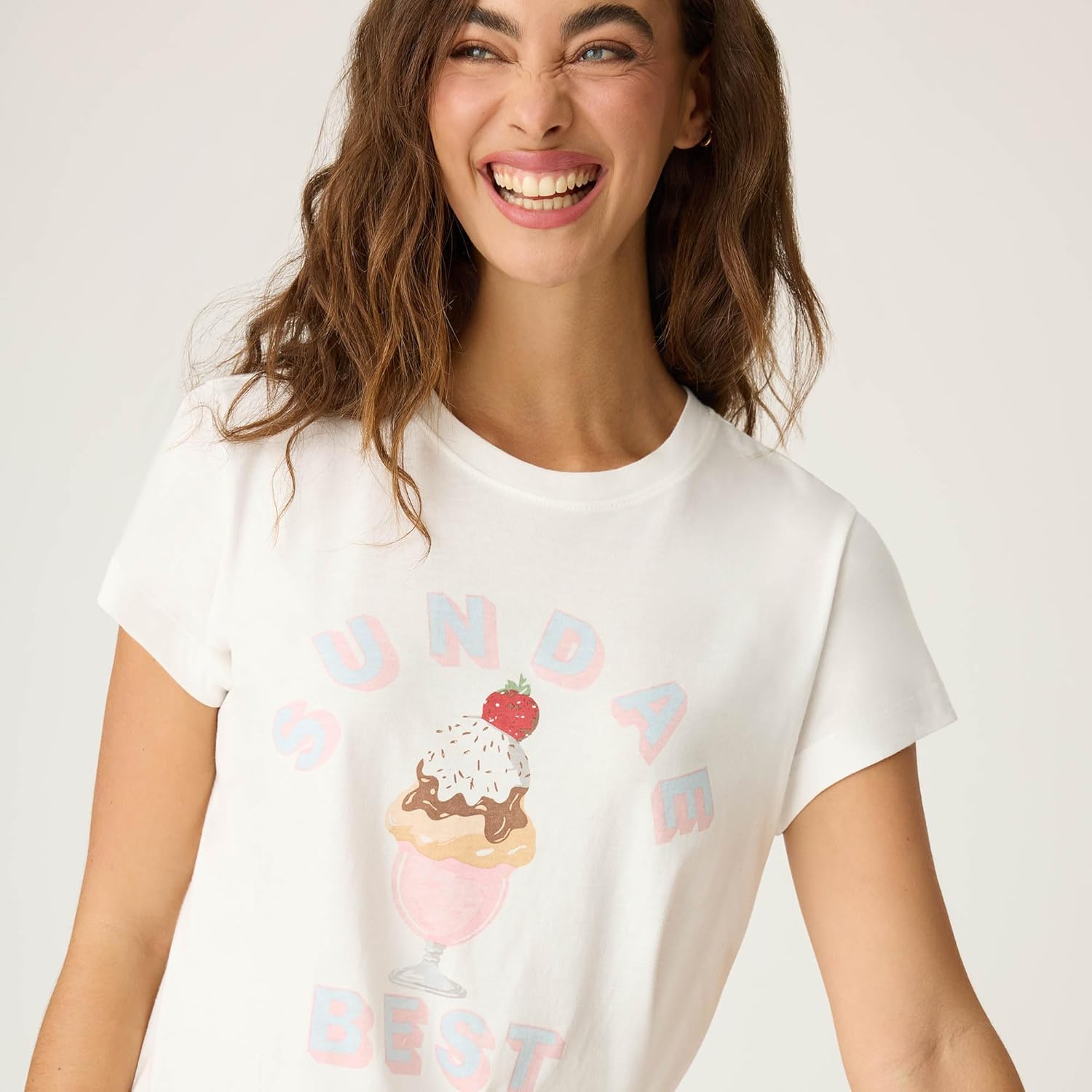 PJ Salvage womens Sundae Best Collection T-shirt and Shorts Pj Set - Image 5