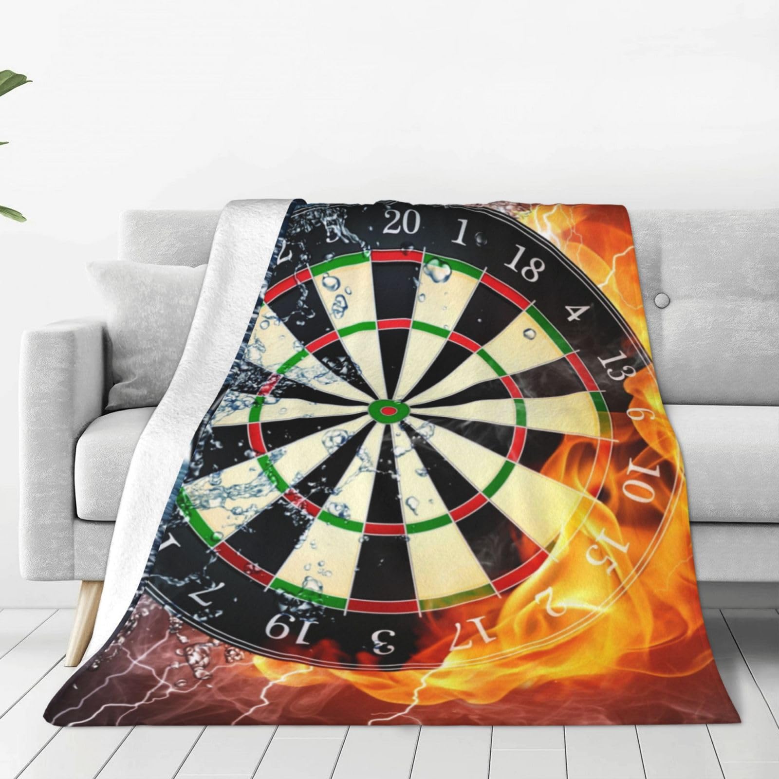 Peixen Black Darts Board Blanket Ultra-Soft Micro Fleece Blanket Super Warm Flannel Blankets Lightweight Throw Blankets Air Conditioner Blanket For Office Home Bed Sofa 60"X50"
