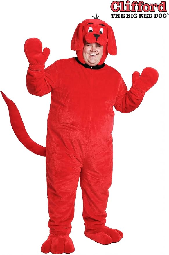 Disfraz de Perro Rojo Clifford para Adulto - Enterizo de Peluche Sintético miniatura 2