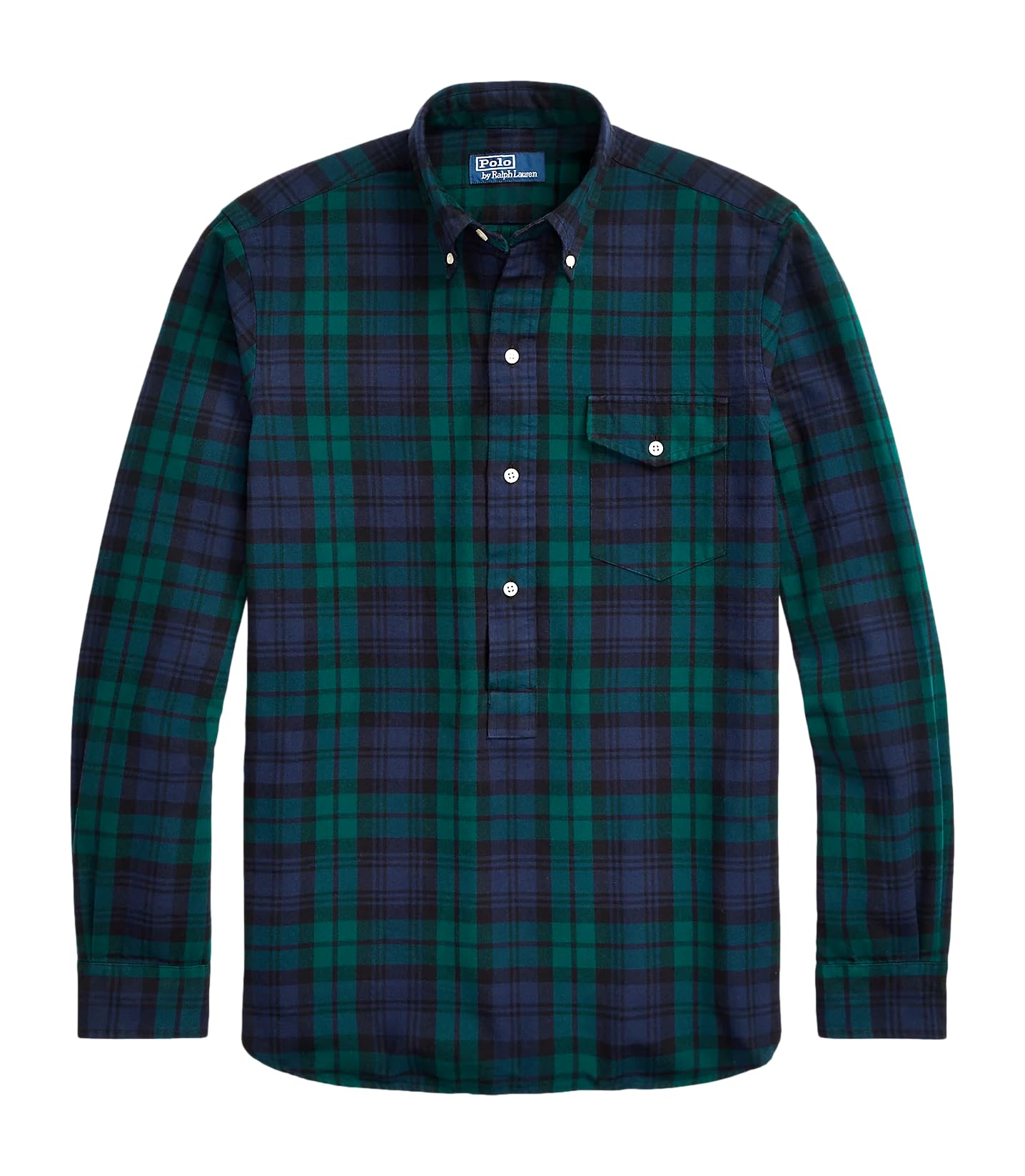 【ラルフローレン総柄シャツ】ブラックウォッチ☆長袖シャツ☆ゆるダボ　XL 緑 ブラックウォッチタータンチェック 長袖テーラードパジャマ