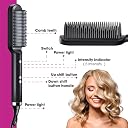 VIVITO 2-in-1 Ceramic Hair Straightening Brush & Curler | Professional Electric Straightener Comb with 5/6 Heat Settings | 30s Fast PTC Heating & Anti-Scald Design | Travel-Friendly Multi-Styler for Frizz-Free Silky Hair (AnyColor, Pack of 1) gallery image