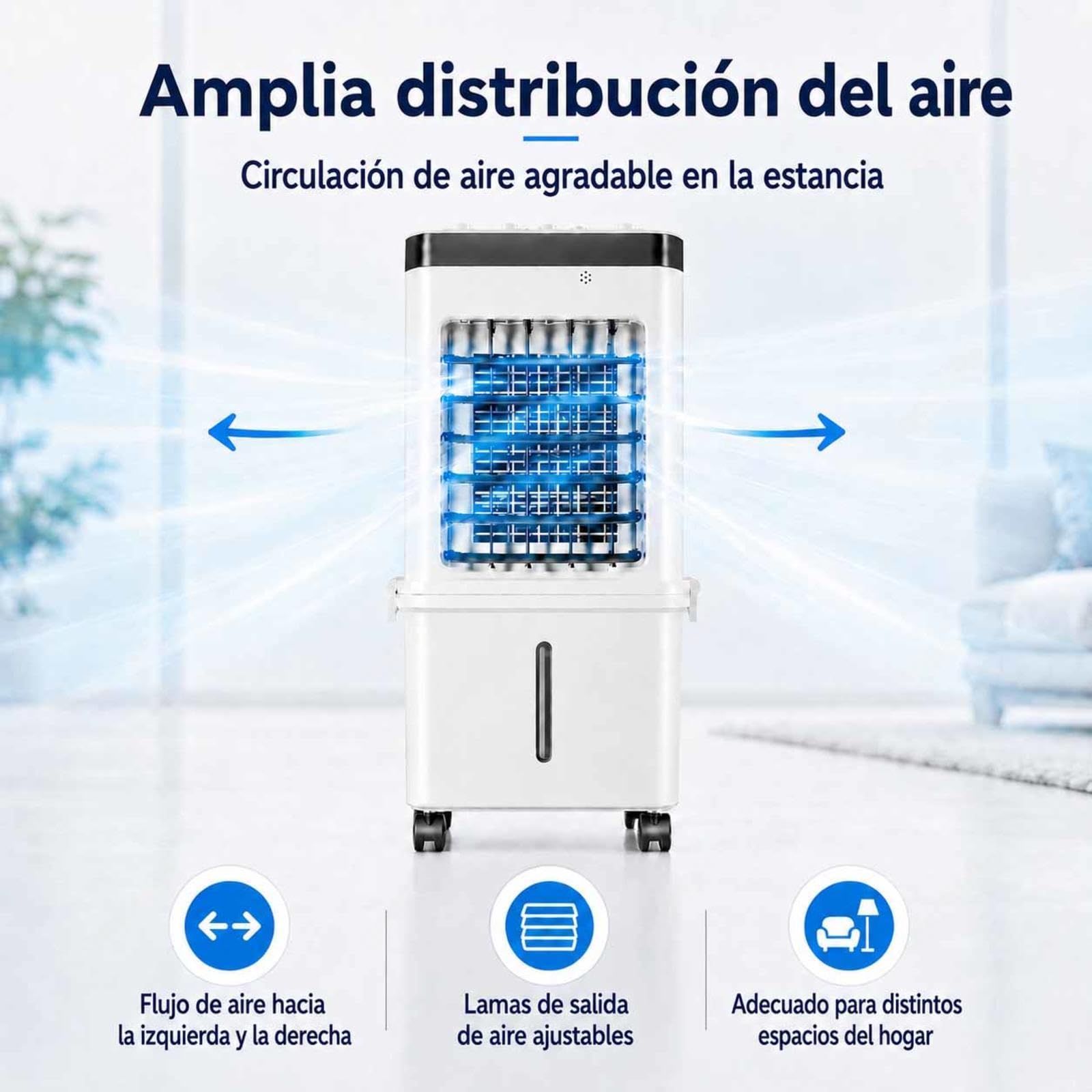 Aire Acondicionado PortáTil Sin Tubo Exterior Con HumidificacióN 36–45 DB DepóSito De Agua ExtraíBle De MáS De 10 L Enfriador De Aire Con Temporizador De 8 Horas Para La Oficina En Casa,A