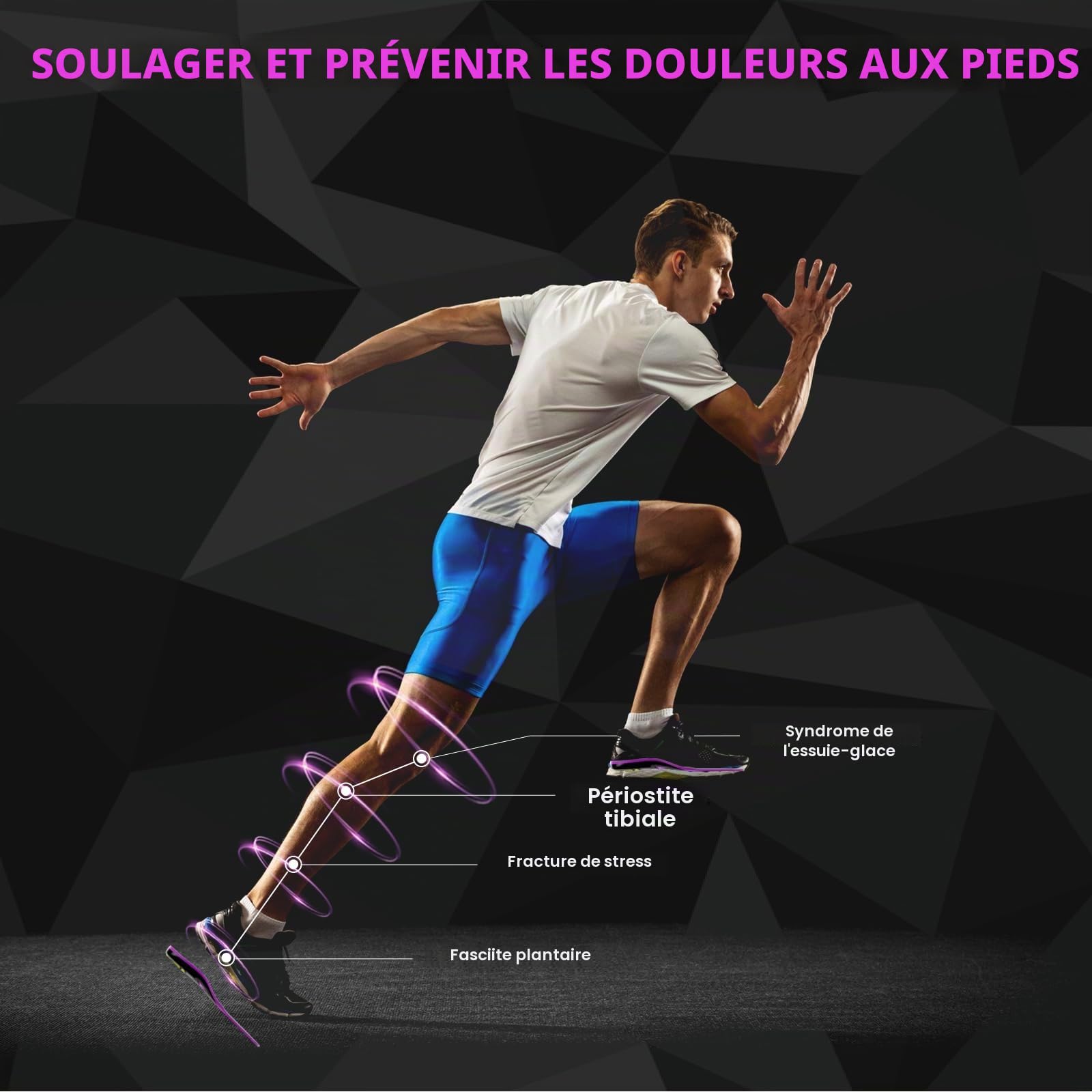 Welnove Semelles Orthopédiques de Sport Coussinet Métatarsien,Semelle Métatarsalgie pour le Névrome de Morton,Avec Soutien de la Voûte Plantaire pour la Fasciite Plantaire,Pour Homme&Femme-Taille M