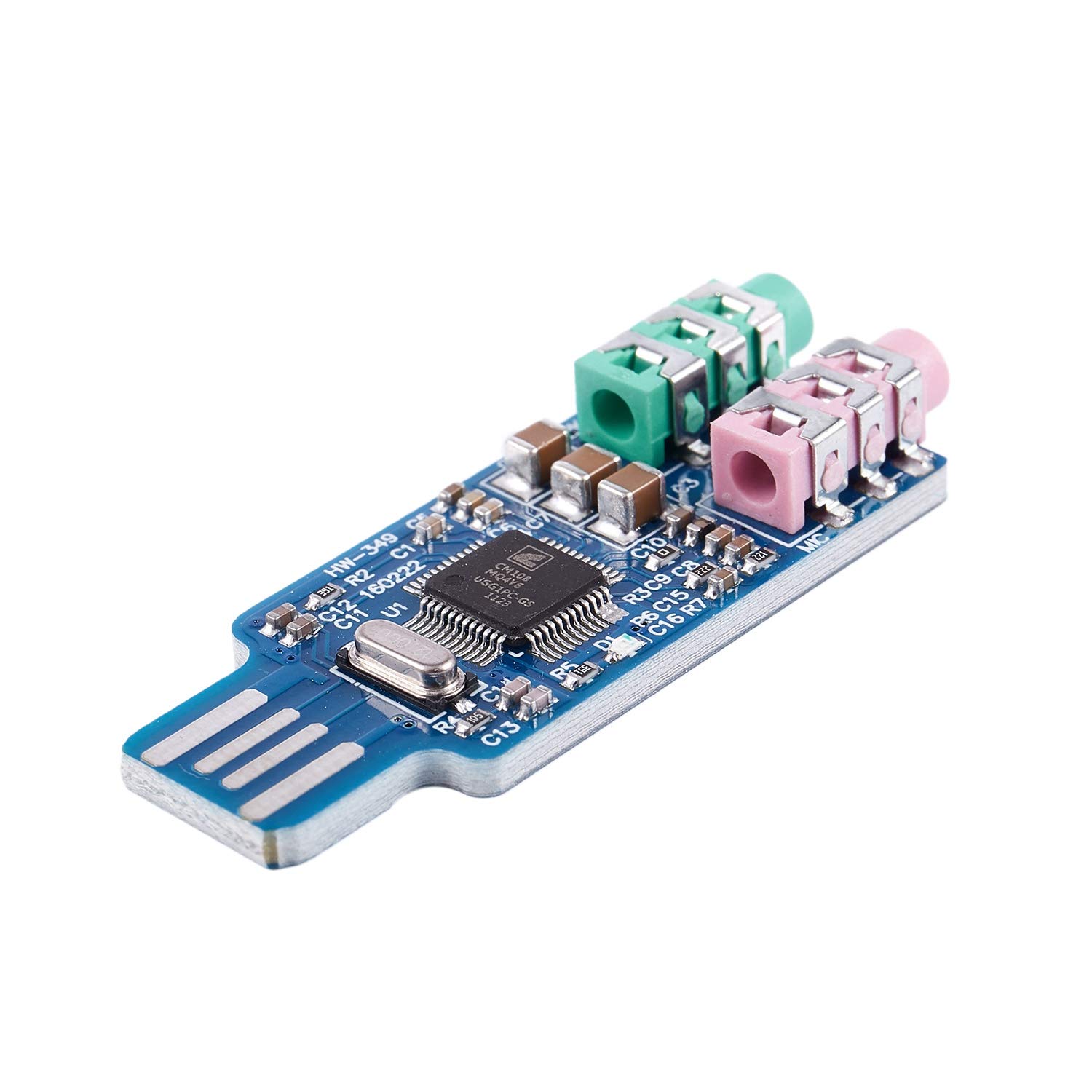 ISTOVO Darmowy Sterownik USB Sound Card CM108 USB Sound Card Chip Niebieski