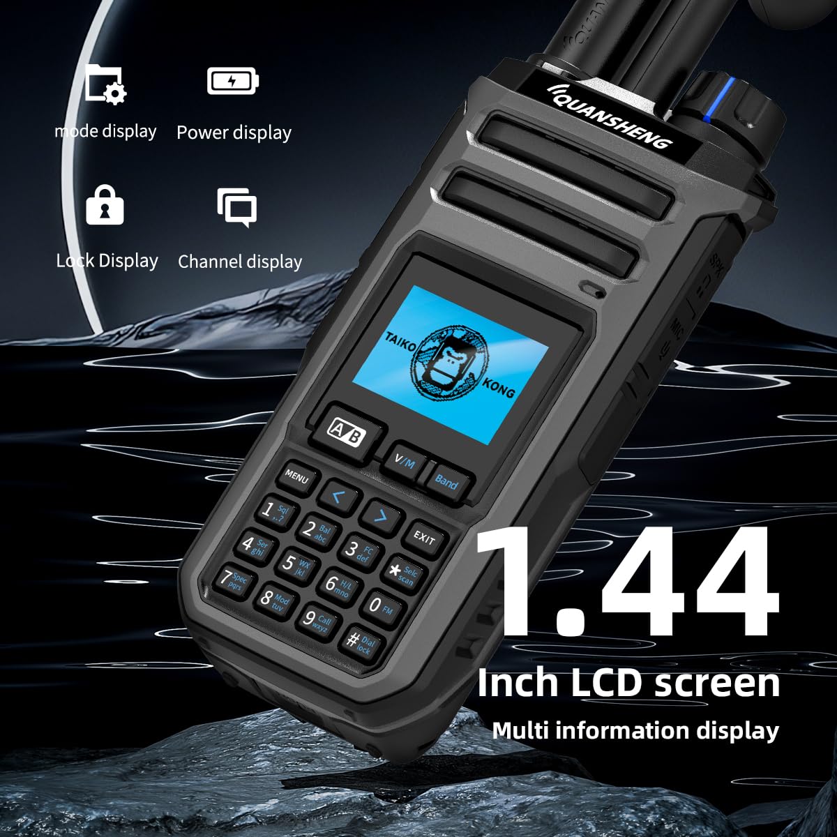 Quansheng TK-11(5) Two Way Radio PMR446 10W VHF/UHF con 999 Canali, IP55 Waterproof, Batteria 2500mAh, Tipo-C, CE Certificato per Uso Commerciale Esterno
