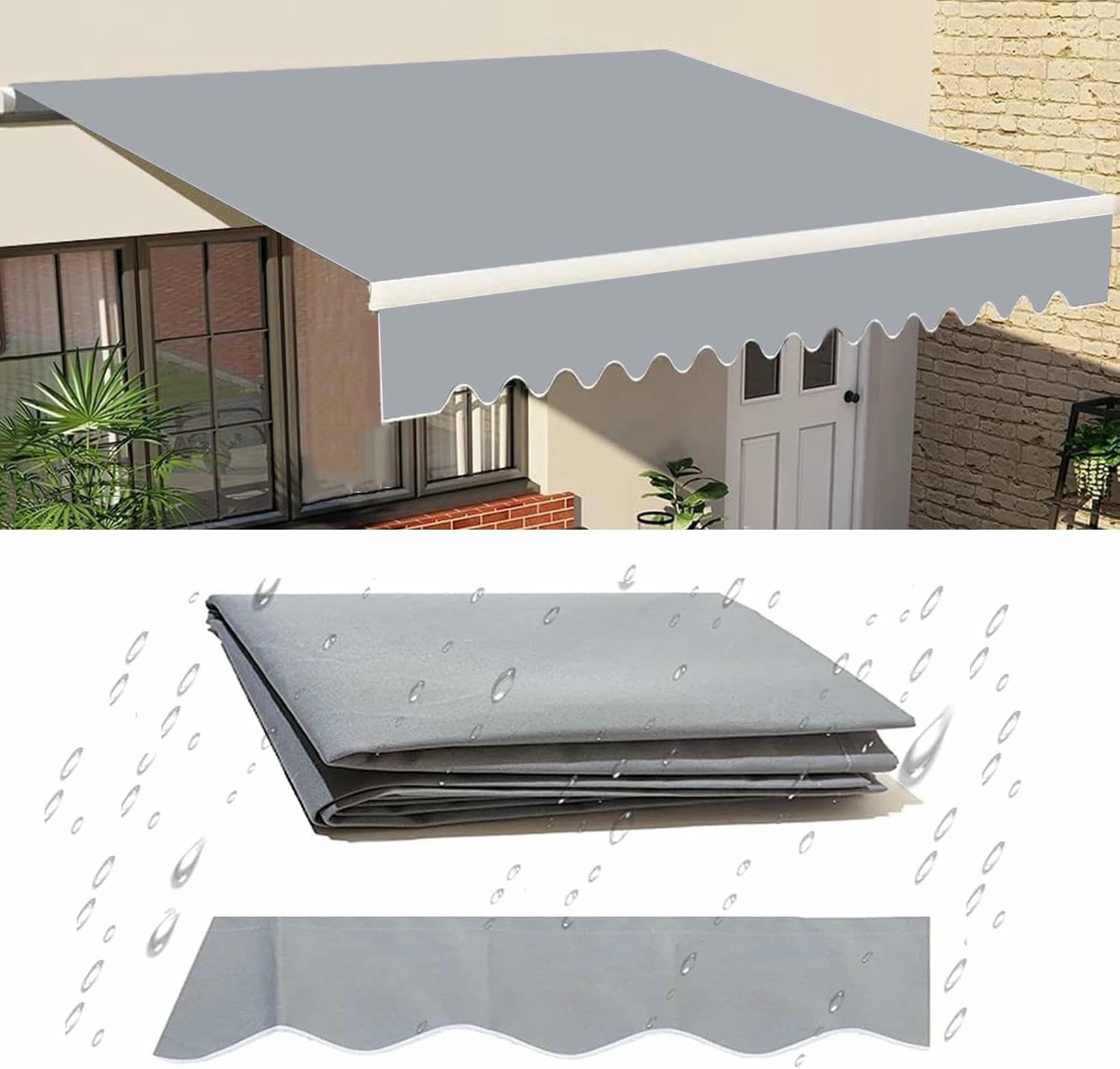 Cubierta duradera para exteriores de lona impermeable de poliéster para toldo retráctil