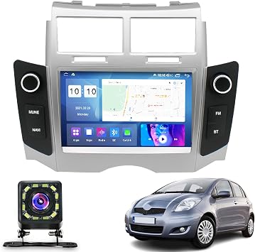 New 7" Multi-function Car Large Screen Toyota Yaris 2008-2011, Android Car Radio Stereo, Carplay GPS WiFi Bluetooth FM Touch Screen Auto Navigation System Size 4 Core 2+32 G