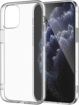 INF Cell Phone Bumper Cover Compatible with iPhone 13, Shockproof TPU Soft Silicone Mobile Phone Cover with Reinforced Corners, Anti-Scratch Non-Yellowing Protective CaseTransparent