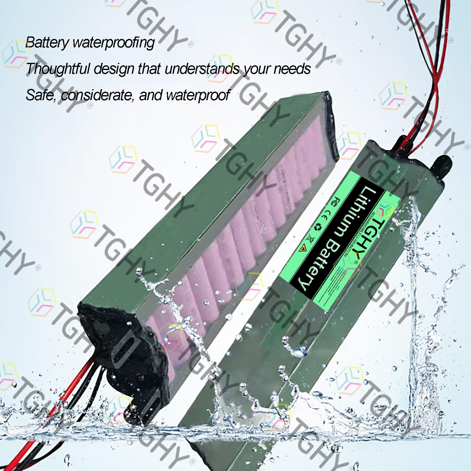 TGHY Batteria al Litio Pieghevole per Monopattino Elettrico 36V 4.4Ah 5.2Ah 6.6Ah 7.8Ah, Batteria di Ricambio per monopattini elettrici, Hoverboard e Skateboard con Motore 280,8W.,36v7.8ah
