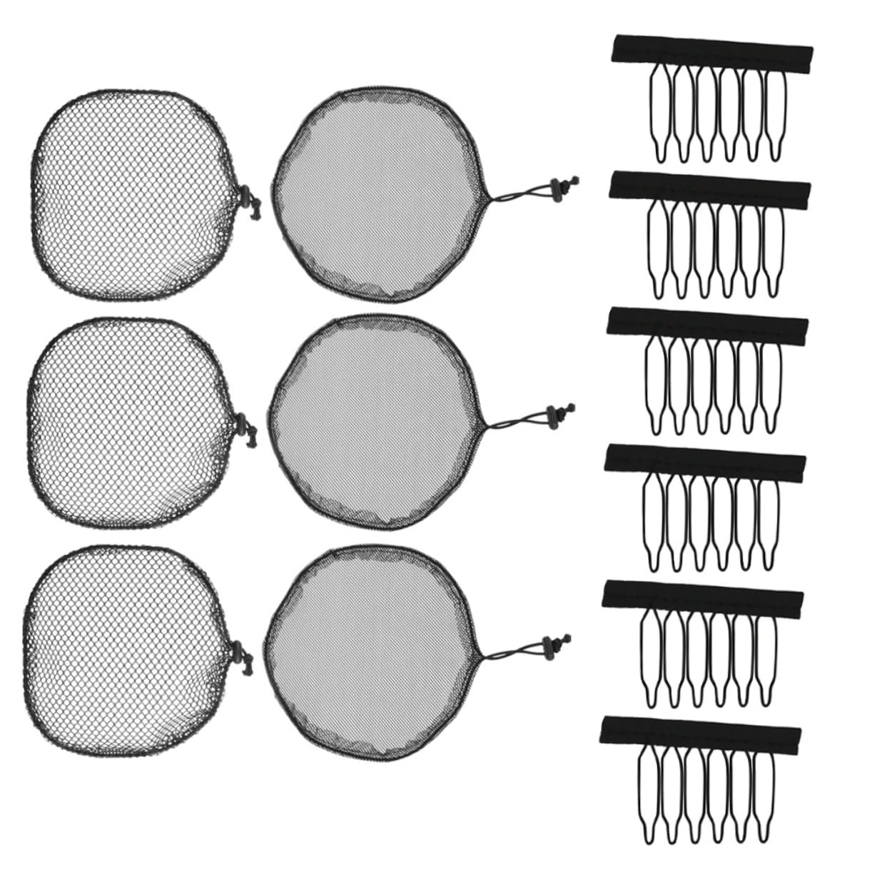 TOVINANNA 12pcs Elastic Wig Mesh Cap Material High Elasticity Hair Net Wig Accessories