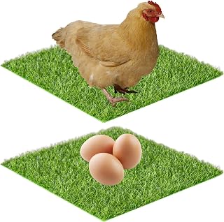Genérico Almohadillas para Nidos De Gallinas - Almohadillas para Puesta de Huevos - Alfombra De Hierba Falsa para Nidificación Jardín Y Mascotas