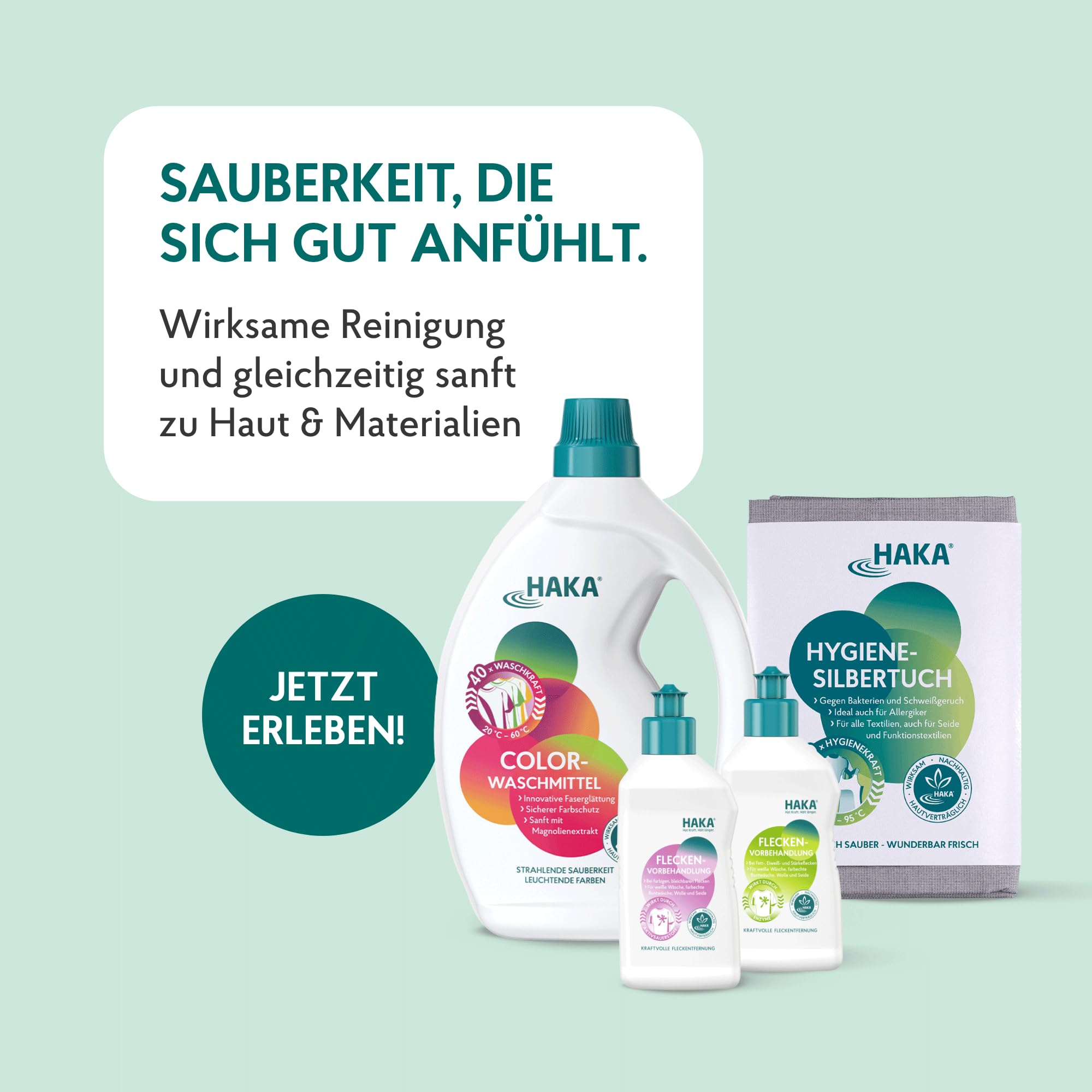 HAKA Fleckensalz & Sauerstoffbleiche, 1,5 kg, Fleckenentferner & Wäsche-Booster, hygienisch frische Wäsche, ohne Chlor, faserschonend, Waschmittelzusatz, vegan