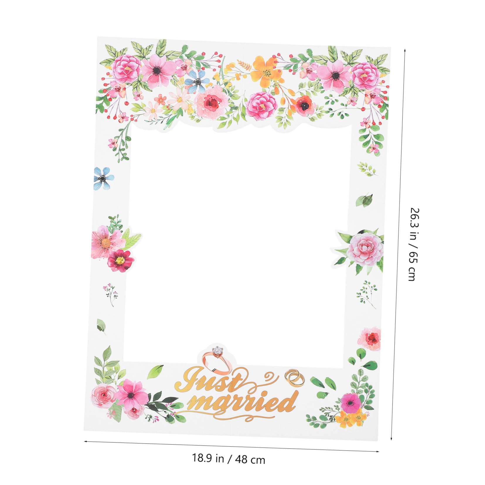2stücke Blumenmuster Papier Foto-Rahmen Romantische Foto-Requisiten Für Hochzeiten Party-Dekorationen Kreative Selfie-Accessoires Langlebig Für Unvergessliche Momente