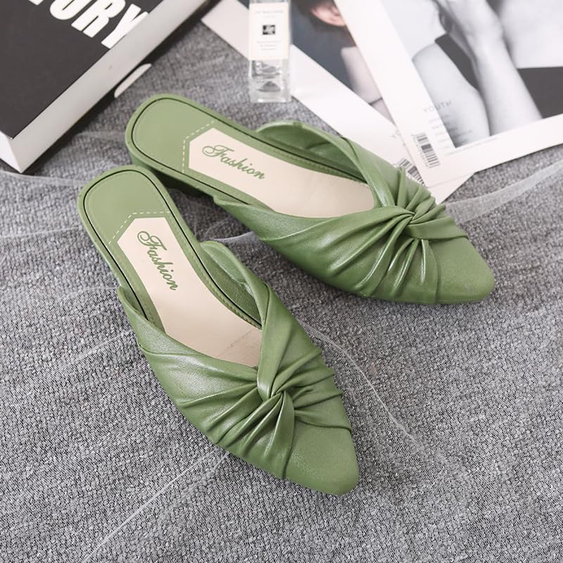 Women's Elegant Knot Design Mules, Trendy Soft Comfortable Mule Flats with Knot Design, Fashionable Shoes for Daily Wear4