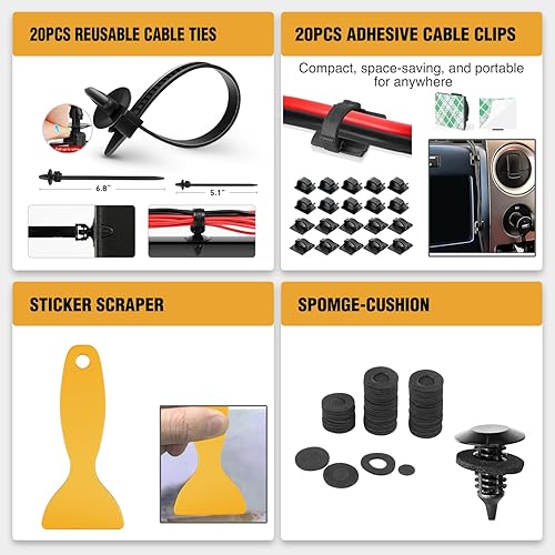 Vista 26 de GOOACC - Kit de 240 clips de retención a presión para automóvil, remaches de plástico y sujetadores, clips para guardabarros, paneles y tapicería