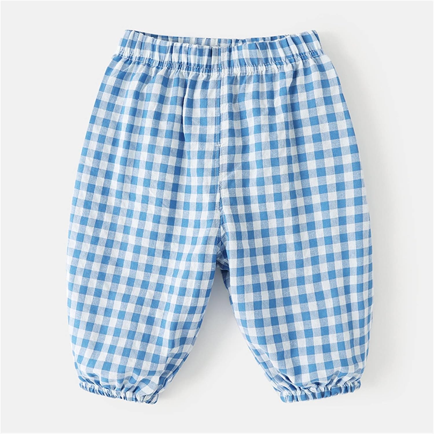 Cotton Linen Harem Pants for Baby Toddler Girls Plaid Breathable Long Bloomers Baby Boy Light Trousers Cute Clothes