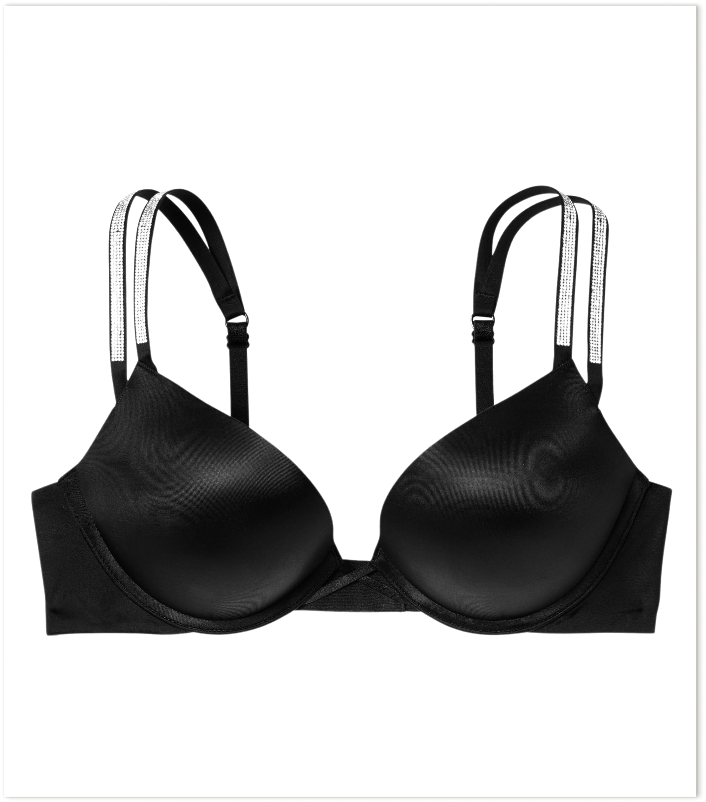 Victoria's Secret Women's Very Sexy Bombshell Adds-2-Cups Push Up Bra, Bras for Women (32A-38DDD): 36A Black Double Shine Strap