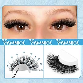 Yawamica Lash Clusters Kit 200D Fluffier Volume Cluster Eyelash Extensions Kit 10-20mm DIY Lash Extension Kit with Lash bond and Lash Remover and Lash Applicator for DIY Lash (200D-10-20MM Kit)
