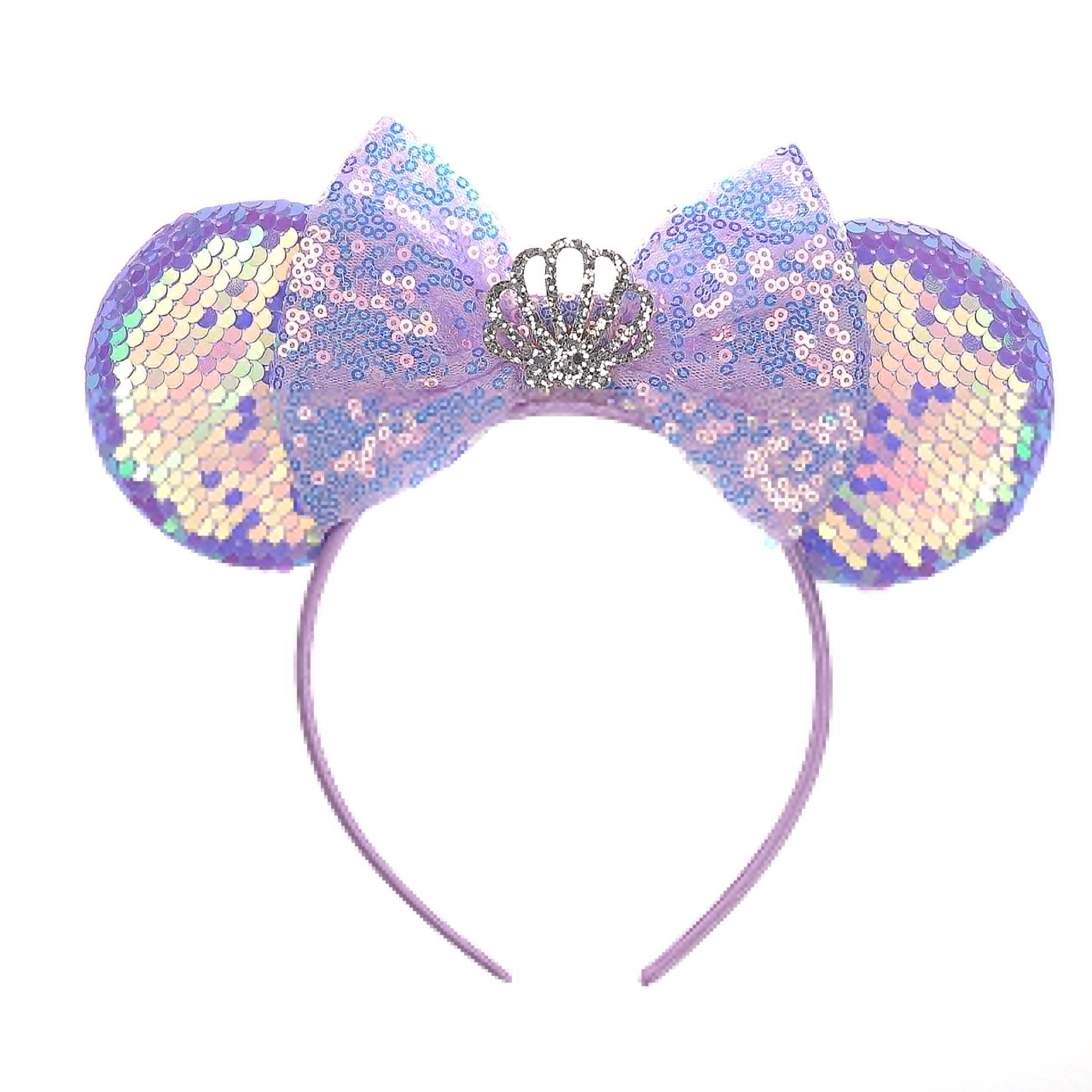 KASTWAVE Mouse Ears Bow Headbands, Glitter Party Princess Decoration Cosplay Costume for Girls & Women