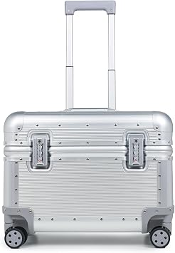Full Aluminum Carry-On Luggage, Pilot Case | Dual TSA Locks, Removable Double Spinner Wheels, 3-Stage Telescopic Handle, Hard Shell Zipperless Suitcase