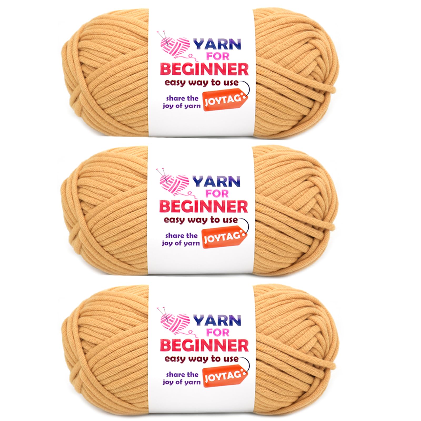 Fil marron kaki pour crochet débutant | Kit coton nylon mailles visibles