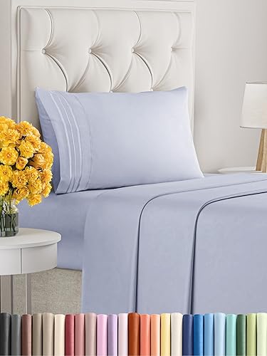 Vista 1894 de Juego de sábanas de 4 piezas tamaño king, extrasuaves, transpirables y refrescantes con esquinas profundas, sábanas de fácil ajuste y sin arrugas