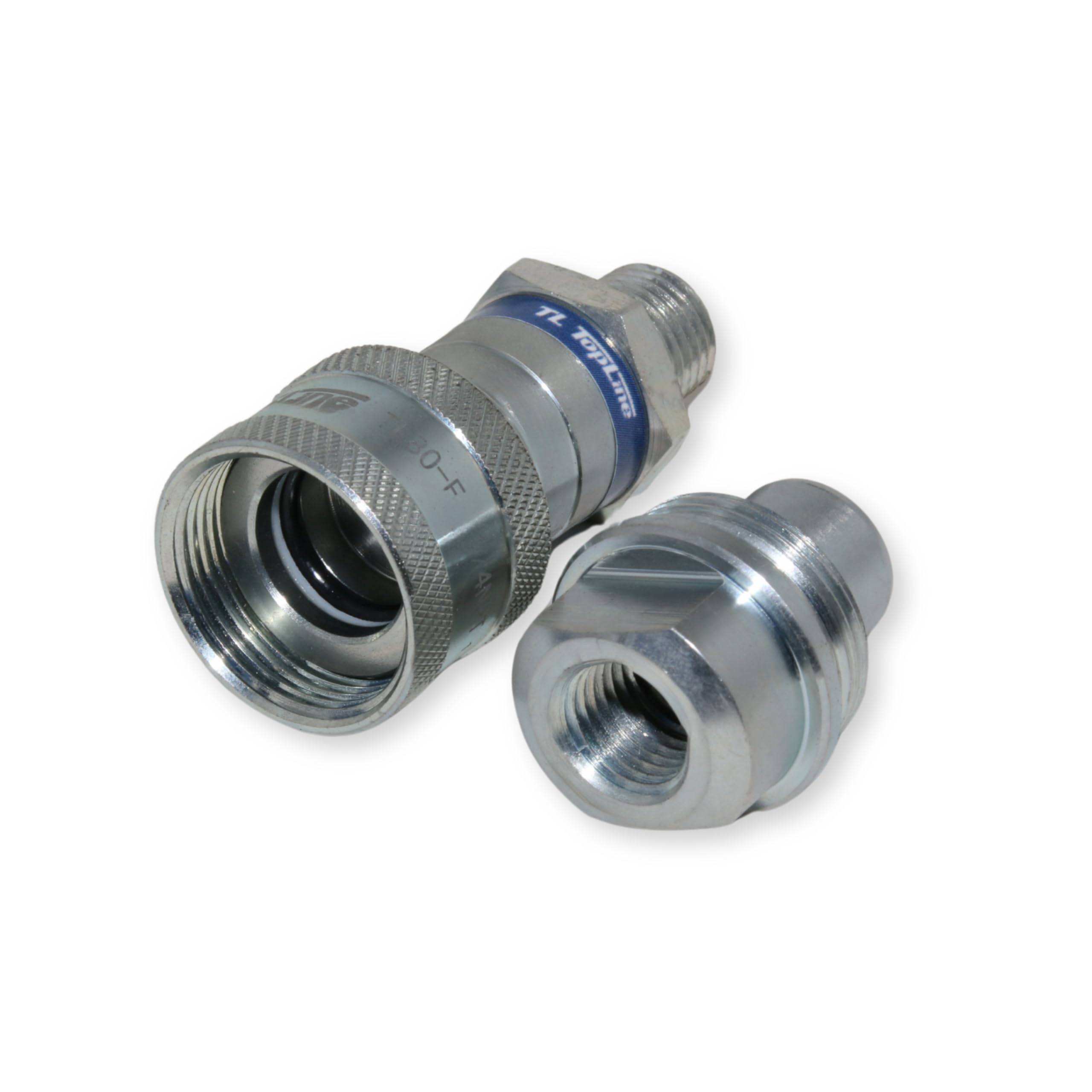 Ensemble de coupleurs hydrauliques à connexion rapide de 6,35 mm | Filetage NPT 6,35 mm | Haute pression de 10 000 PSI | Industriel robuste | Bouchons anti-poussière inclus | Compatible avec les