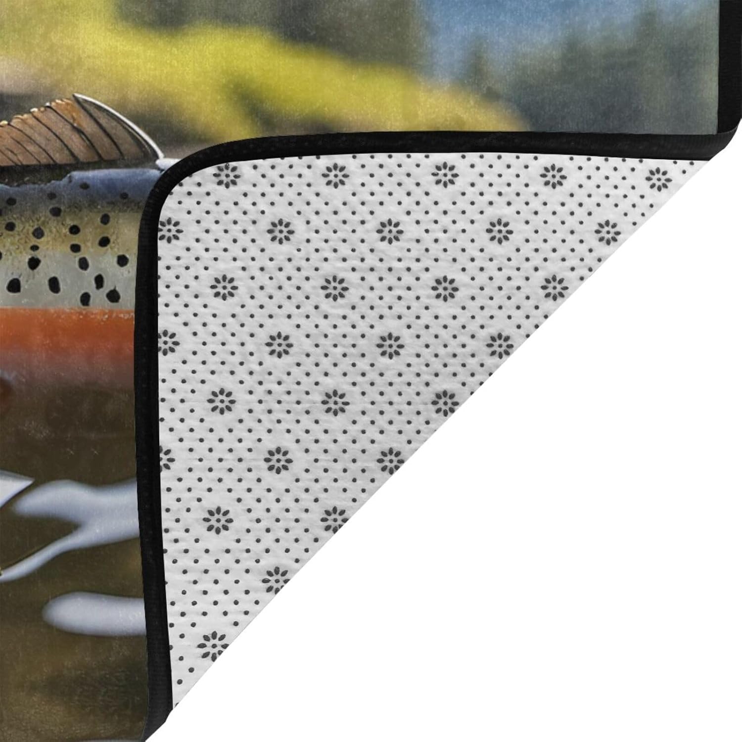 Brook Trout Fly Fishing Picture Anti-Slip Floor mat Carpet Rug 72"x48" for Living Room Office Coffee Table Bed Balcony