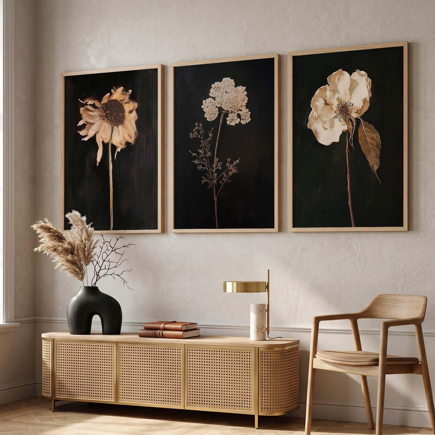 BOHO Wall Art Set - 3 Framed Prints -18