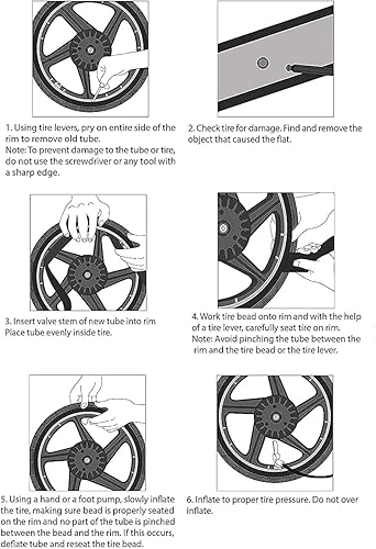 Miniatura 6 de Neumático de neumático de 10 pulgadas, 10 x 2.125 pulgadas, vástago de válvula doblado para scooter eléctrico, scooter inteligente de equilibrio