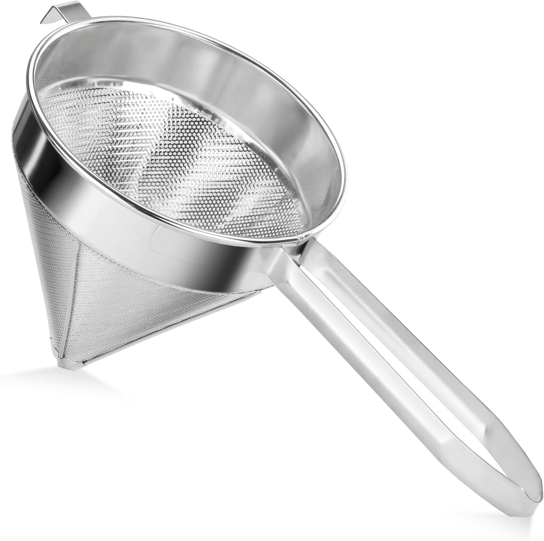 34295 18/8 Stainless Steel China Cap Strainer, 9-Inch, Fine Mesh