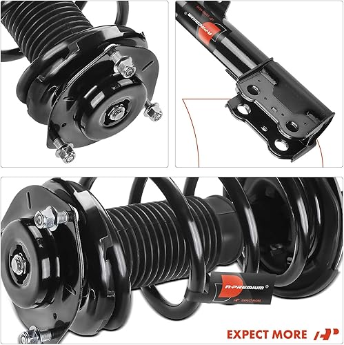 Miniatura 7 de A-Premium Par delantero (2) conjunto completo de puntal y resorte helicoidal compatible con Toyota Highlander 2011 2012 2013, V6 3.5L, lado del