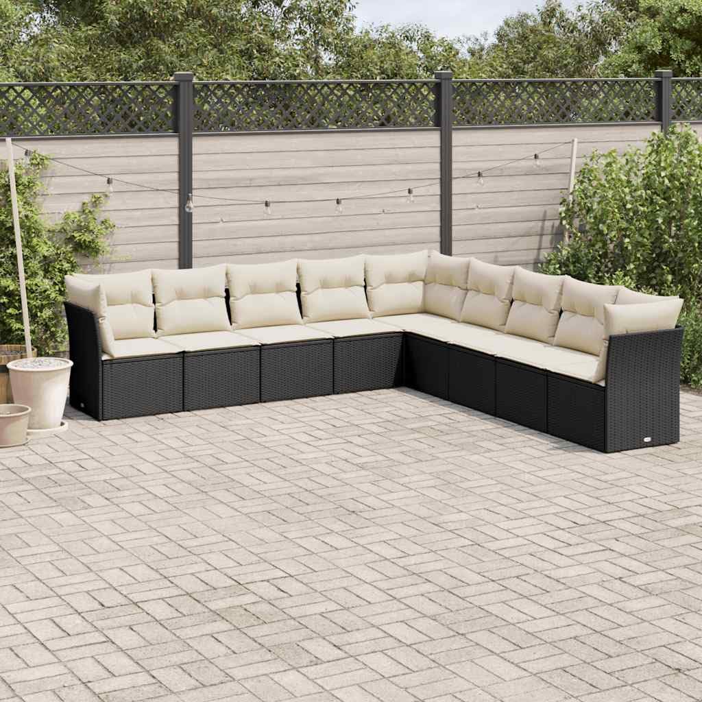 z polirattanu na taras i patio czarny 71 3 cm