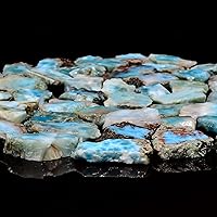 Vista 19 de Natural Yaxaite Raw Slice Gemstone- Healing Crystals for DIY Jewelry Making -Loose Natural Cabochon -Perfect for Crafting Unique Jewelry Designs