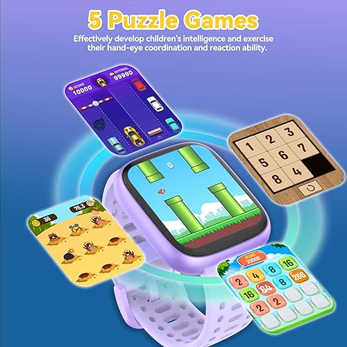 Miniatura 7 de Rastreador de actividad física para niños, no necesita aplicación, no necesita teléfono, compatible con Apple Find My, reloj inteligente de 1.83