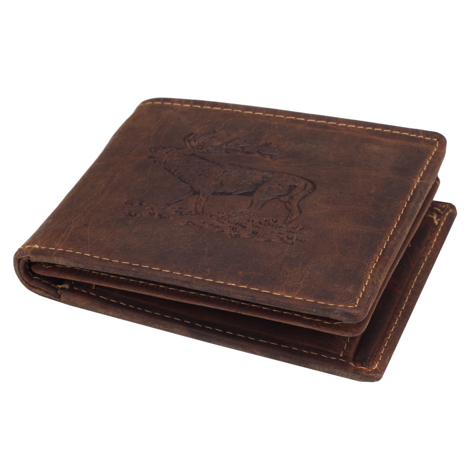 Greenburry Vintage Leder Geldbörse braun | Querformat
