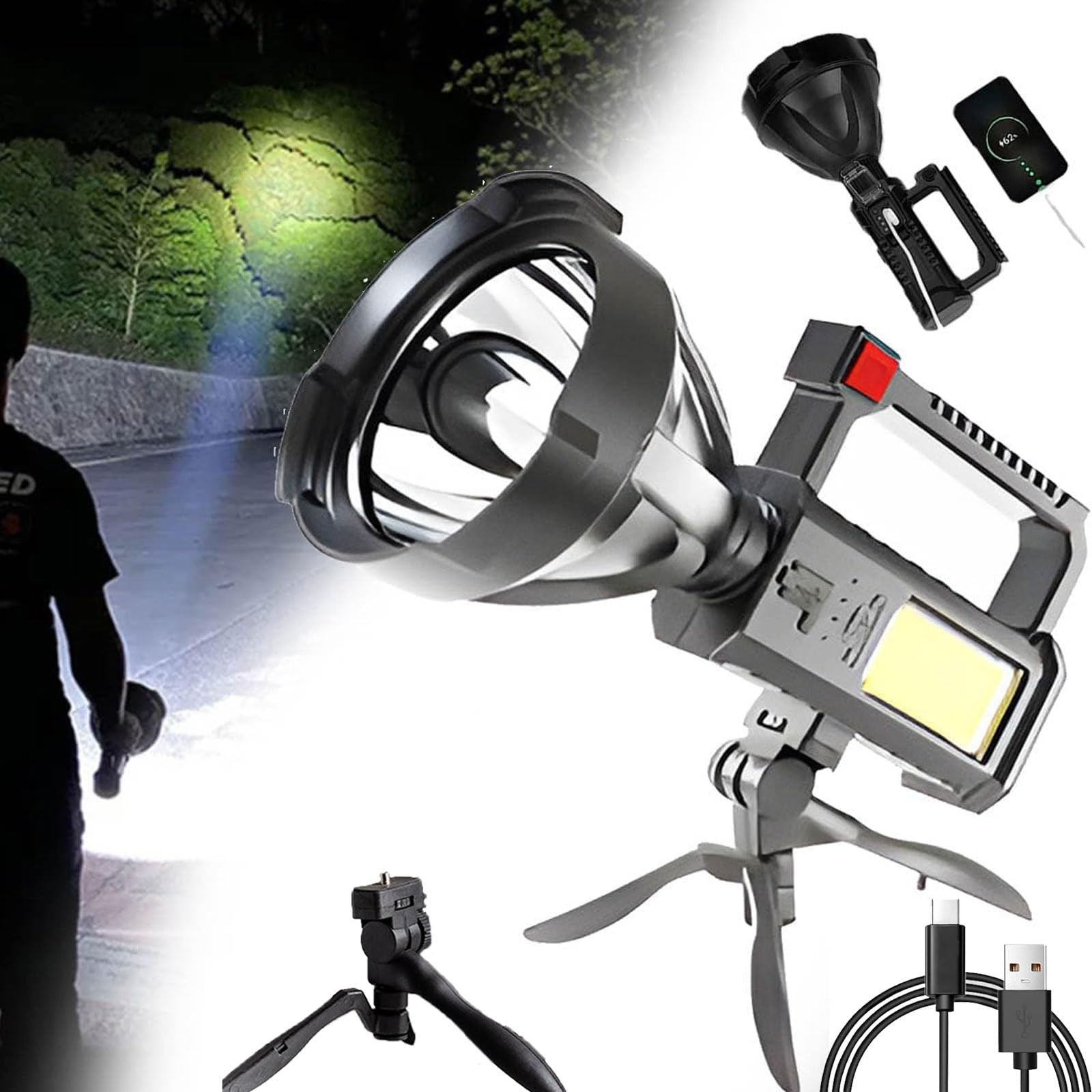 MS32 Flashlight 200000 Lumens, 200000 Lumen Flashlight, MS32 Brightest Flashlight, Worlds Brightest Flashlight, Emorata MS32 Flashlight 200000 Lumens (W832-Mini)