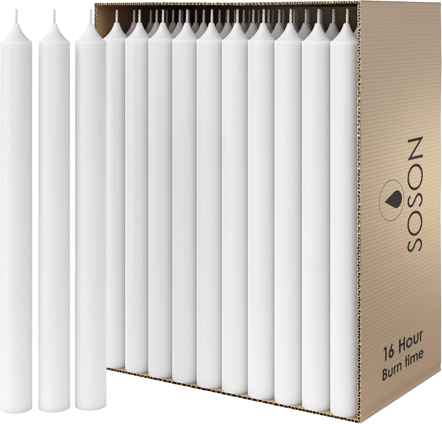 Simply Soson 11.5 inch White Tapered Candlesticks, Set of